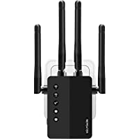 Repetidor de WiFi 1200Mbps- Aigital Extensor de Red WiFi Dual Band(2.4GHz+5GHz- 2 Puerto Ethernet LAN- 4x3dBi Antenas…